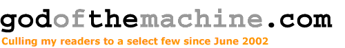 Return to godofthemachine main page